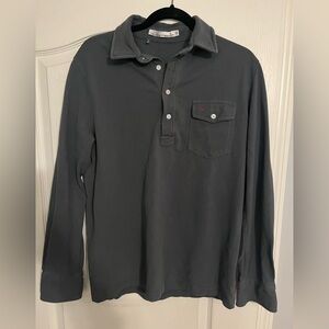 Criquet Men's Charcoal Button Down Shirt